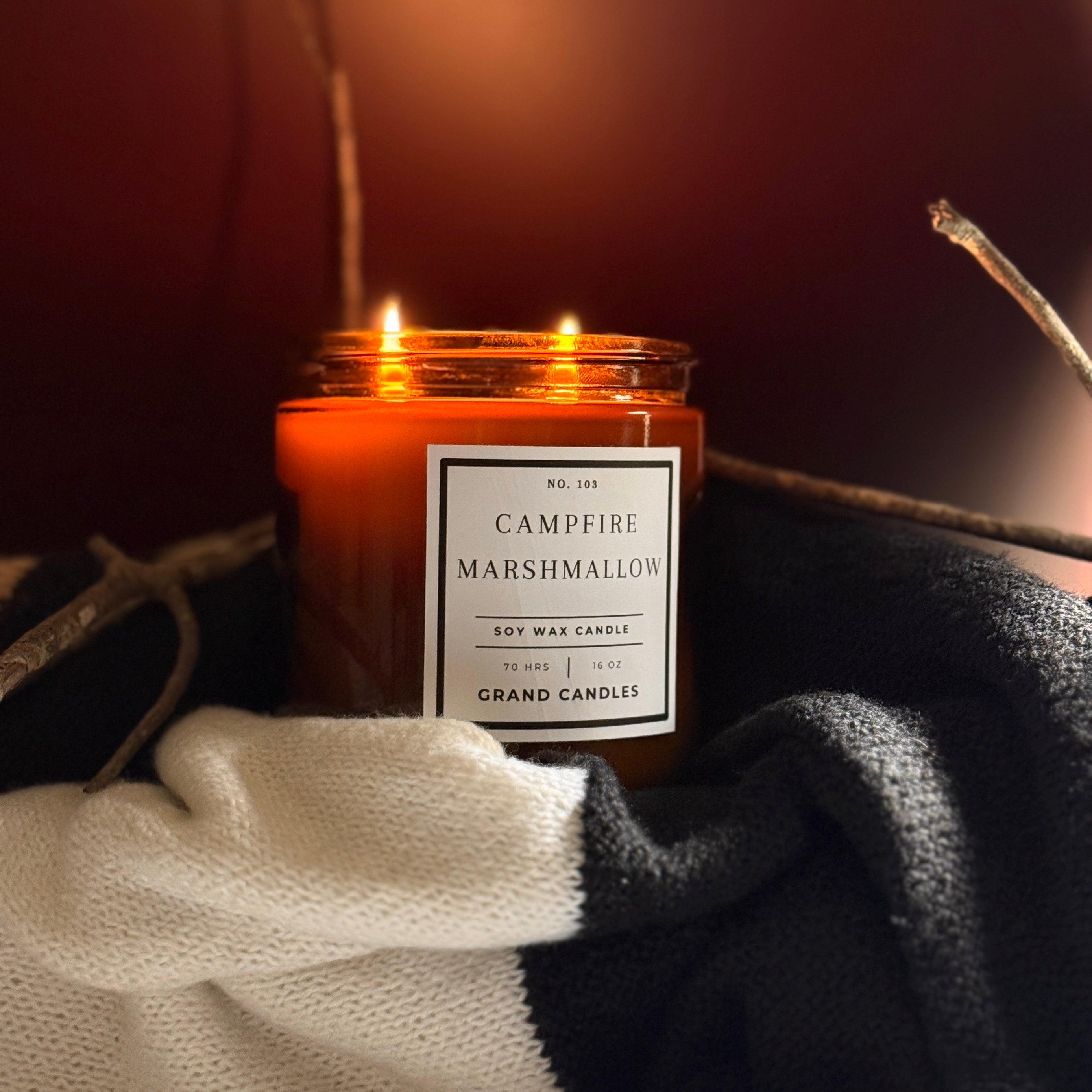 Campfire Marshmallow Candle