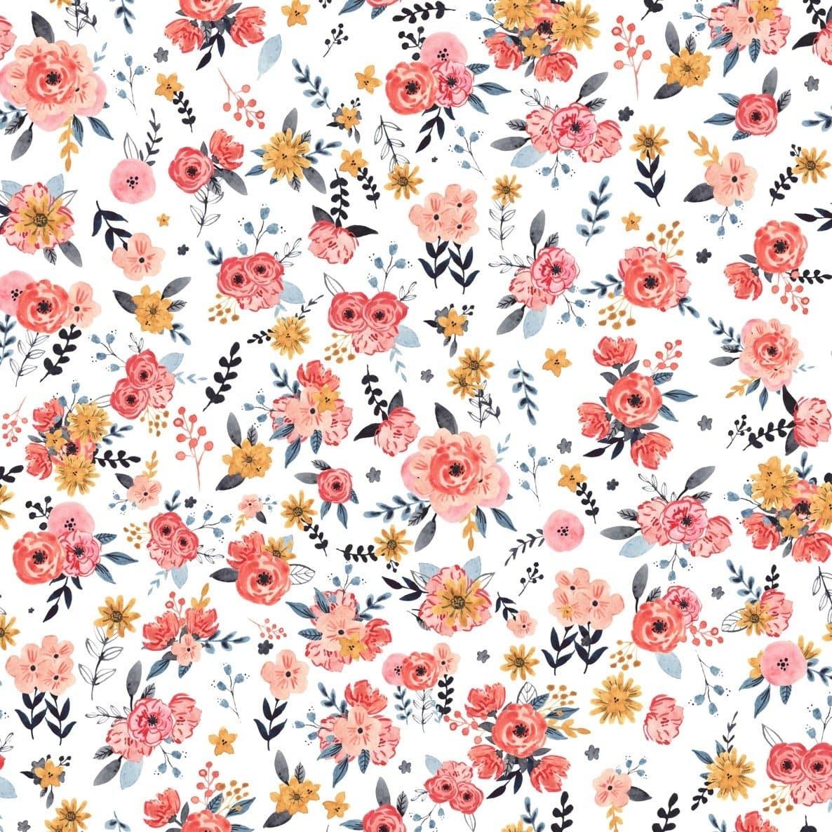 In Bloom (White) Wallpaper