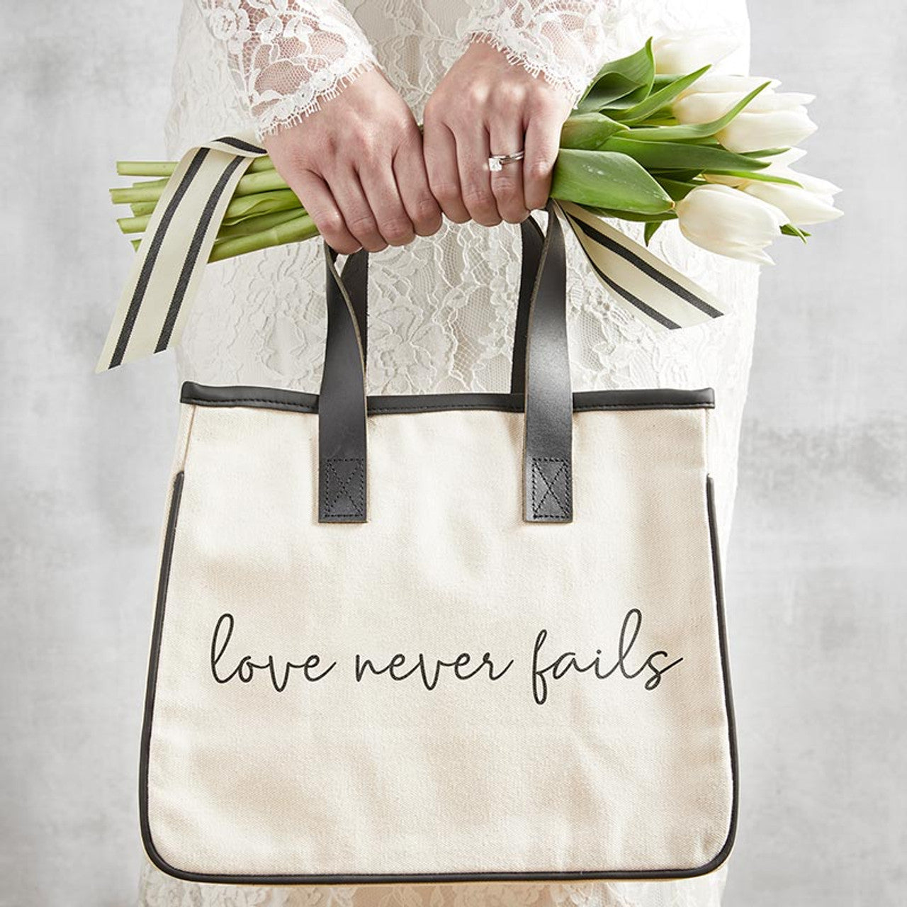 Mini Canvas Tote - Love Never Fails