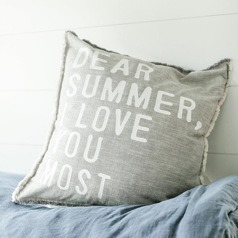 Face to Face Euro Pillow - Dear Summer I love You Most