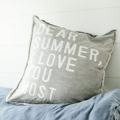 Face to Face Euro Pillow - Dear Summer I love You Most