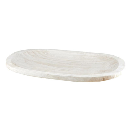 Paulownia Wood Platter - White