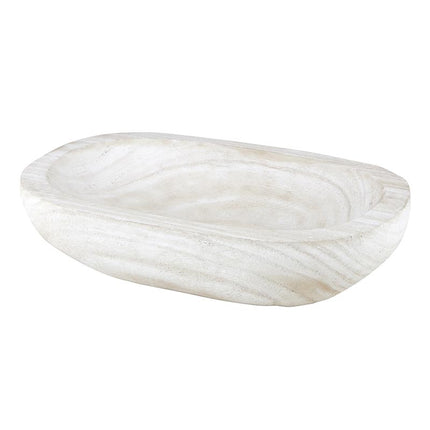 Paulownia Wood Bowl - White