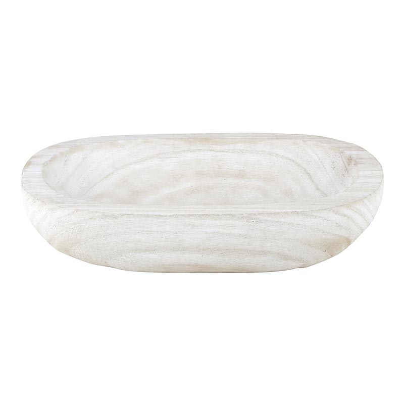 Paulownia Wood Bowl - White