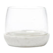 Small White Marble & Glass Bowl