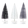 Face to Face Holiday Bottle Brush Tree Set - Tree Tops Glisten