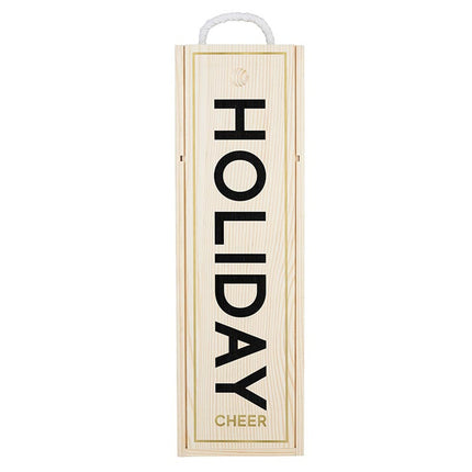 Wood Wine Box - Holiday Cheer