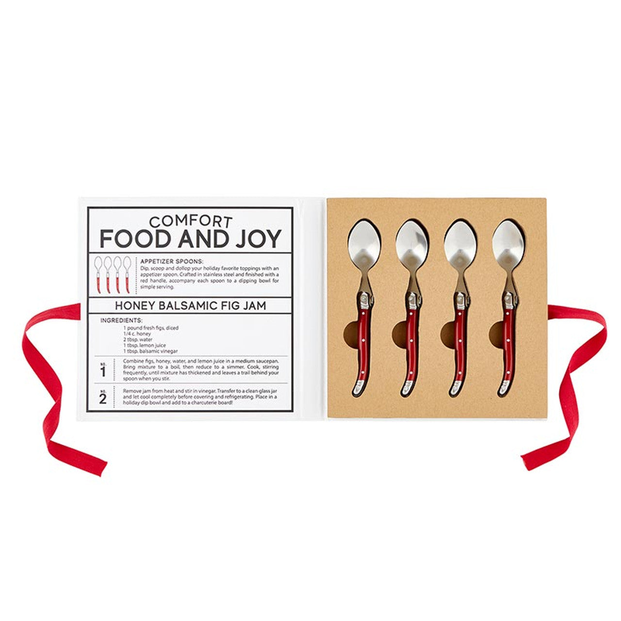 Red Charcuterie Spoons Book Box - Comfort and Joy