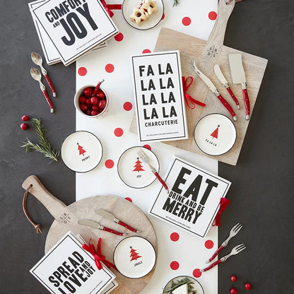 Red Charcuterie Essentials Book Box - Fa La La