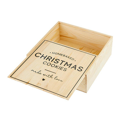 Large Sweets Wood Box - Christmas Cookies