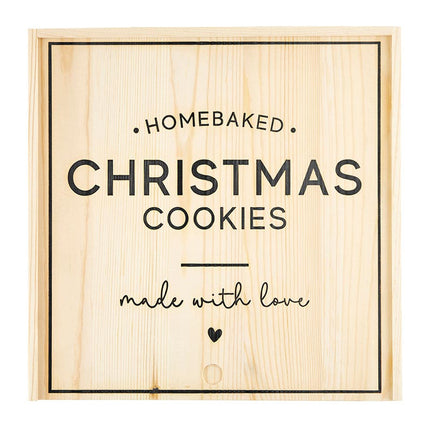 Large Sweets Wood Box - Christmas Cookies