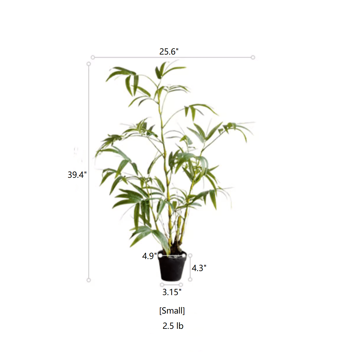 Artificial Bamboo Leaves in Pot