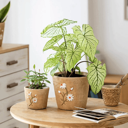 Daisy Garden Cement Planter