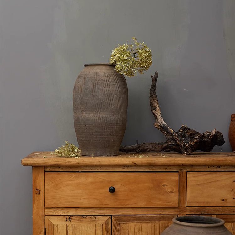 Large Floor-Standing Clay Pot
