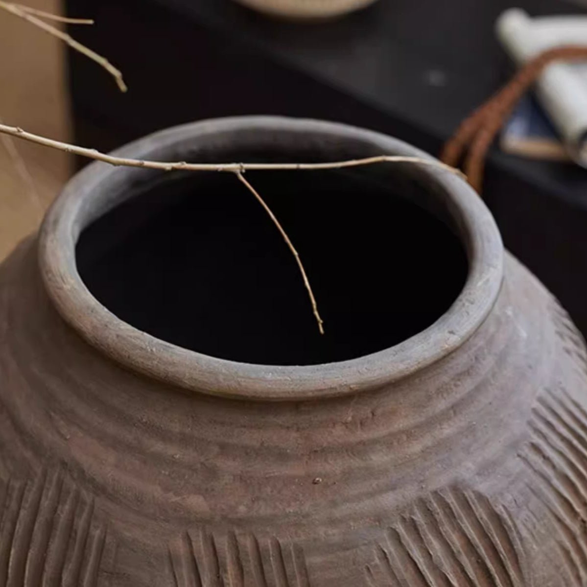 Large Floor-Standing Clay Pot