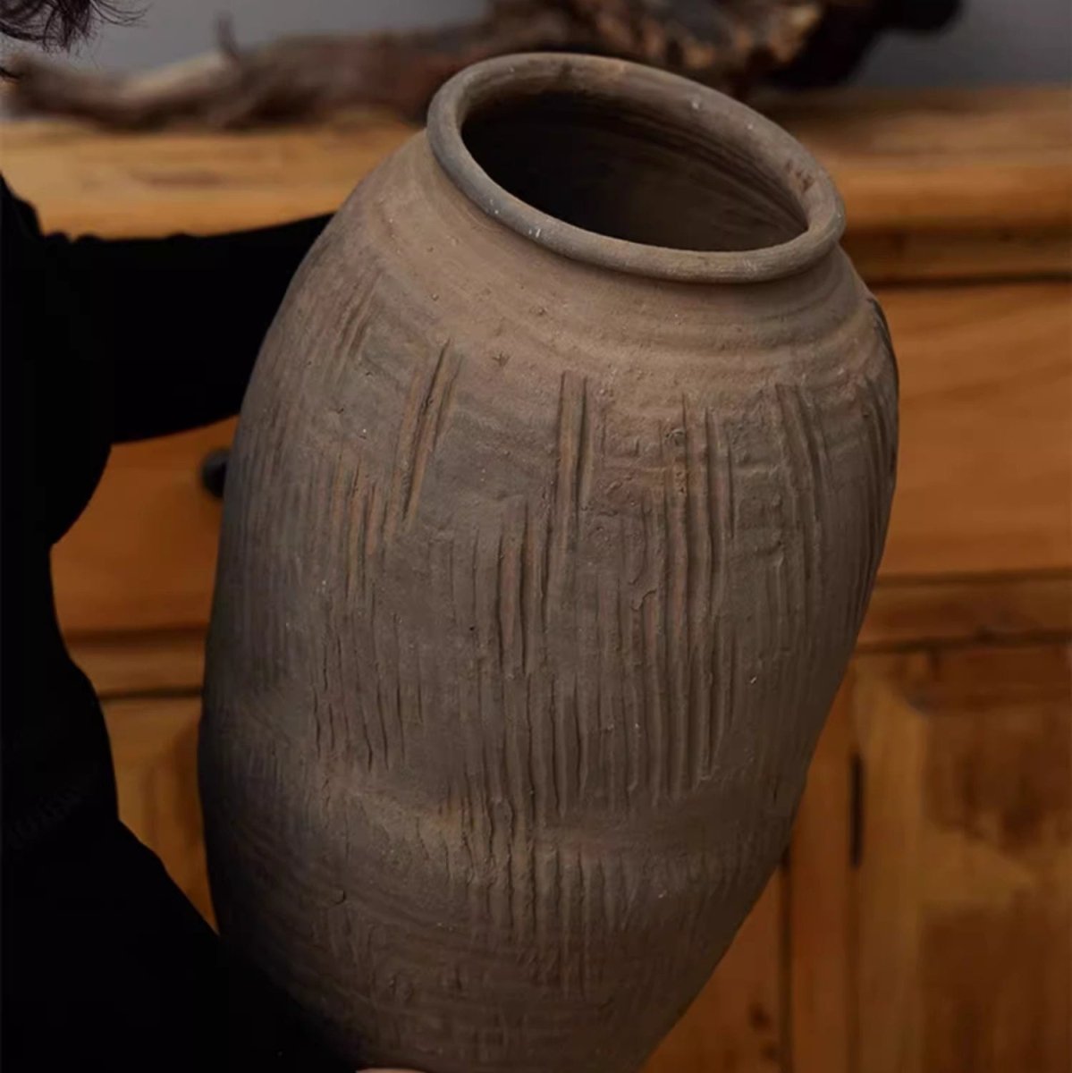 Large Floor-Standing Clay Pot