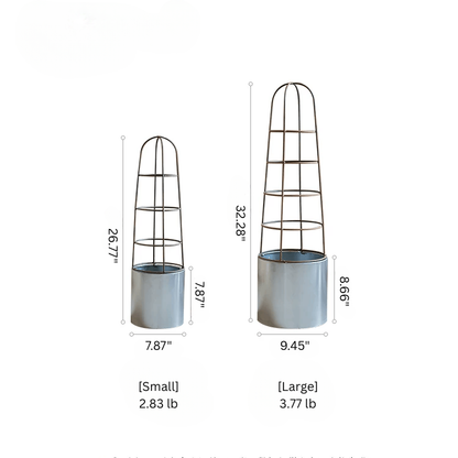 Metal Obelisk Trellis Planter