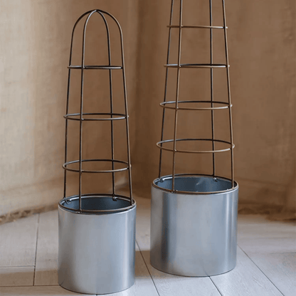 Metal Obelisk Trellis Planter