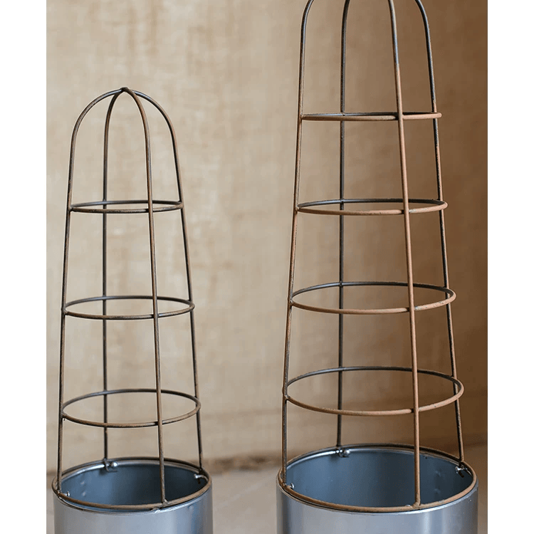 Metal Obelisk Trellis Planter