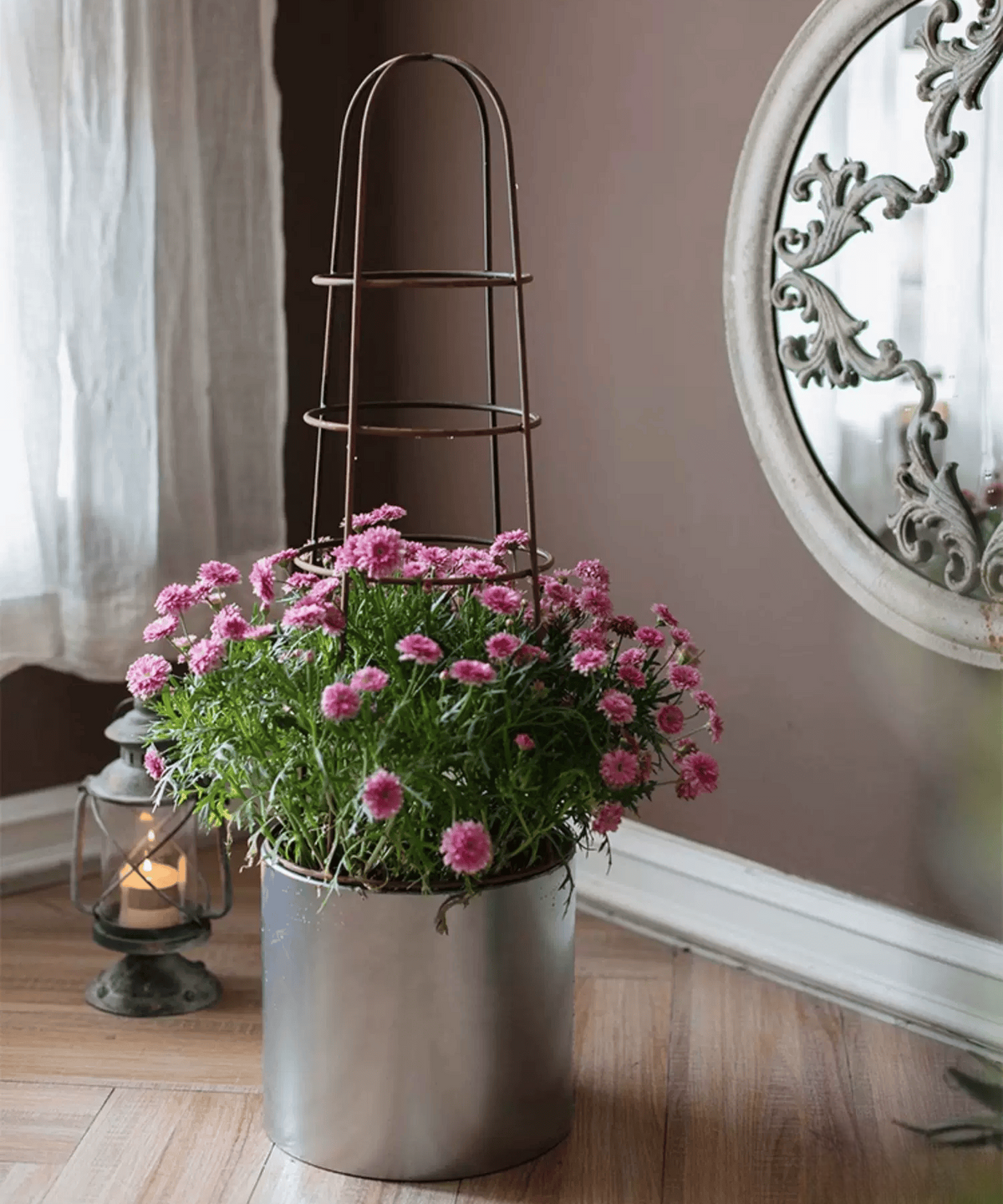 Metal Obelisk Trellis Planter