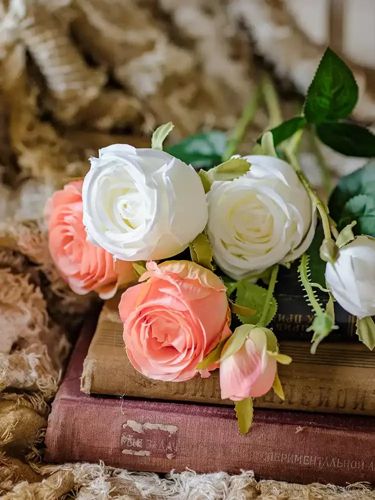 Vintage Garden Rose Stem – 25"