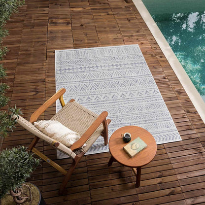 Novato Gray All Over Pattern Performance Outdoor Rug - Clearance