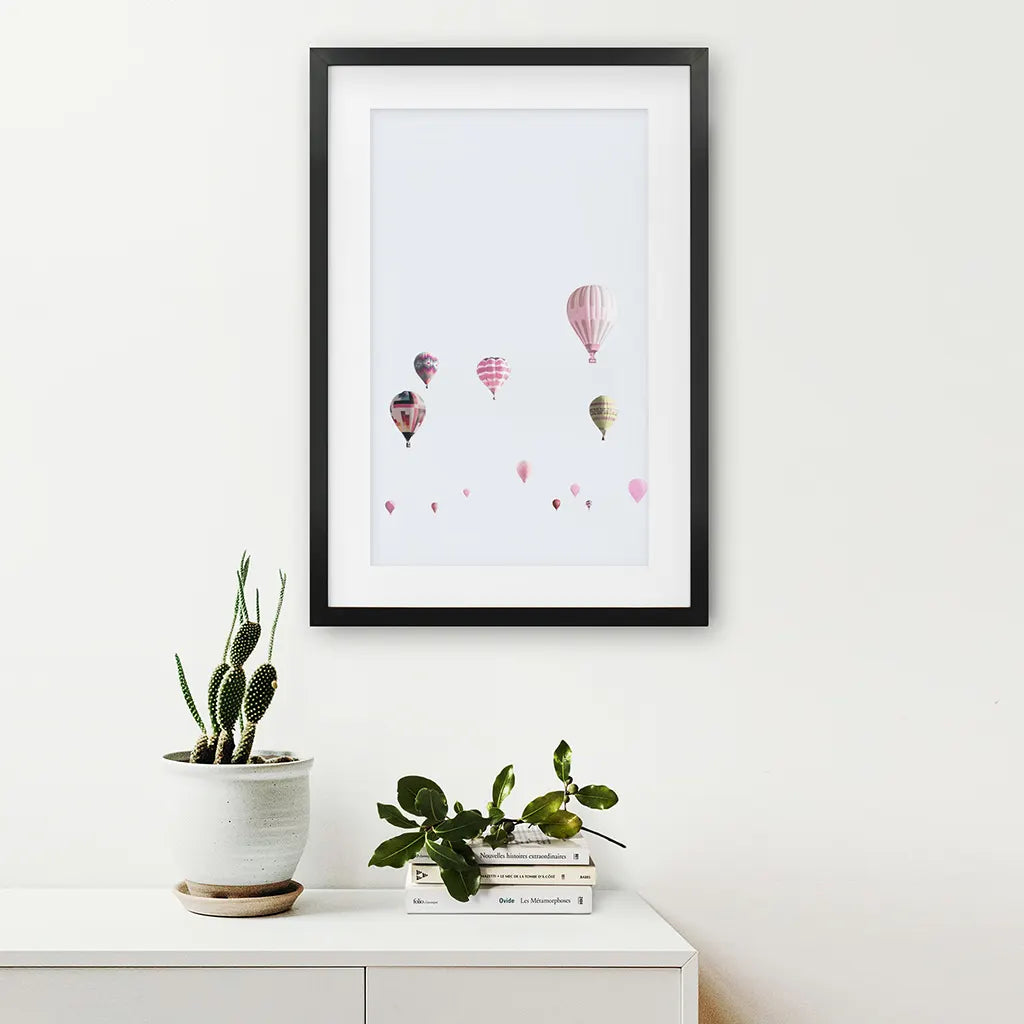 Pink Air Balloons Print. Kid&