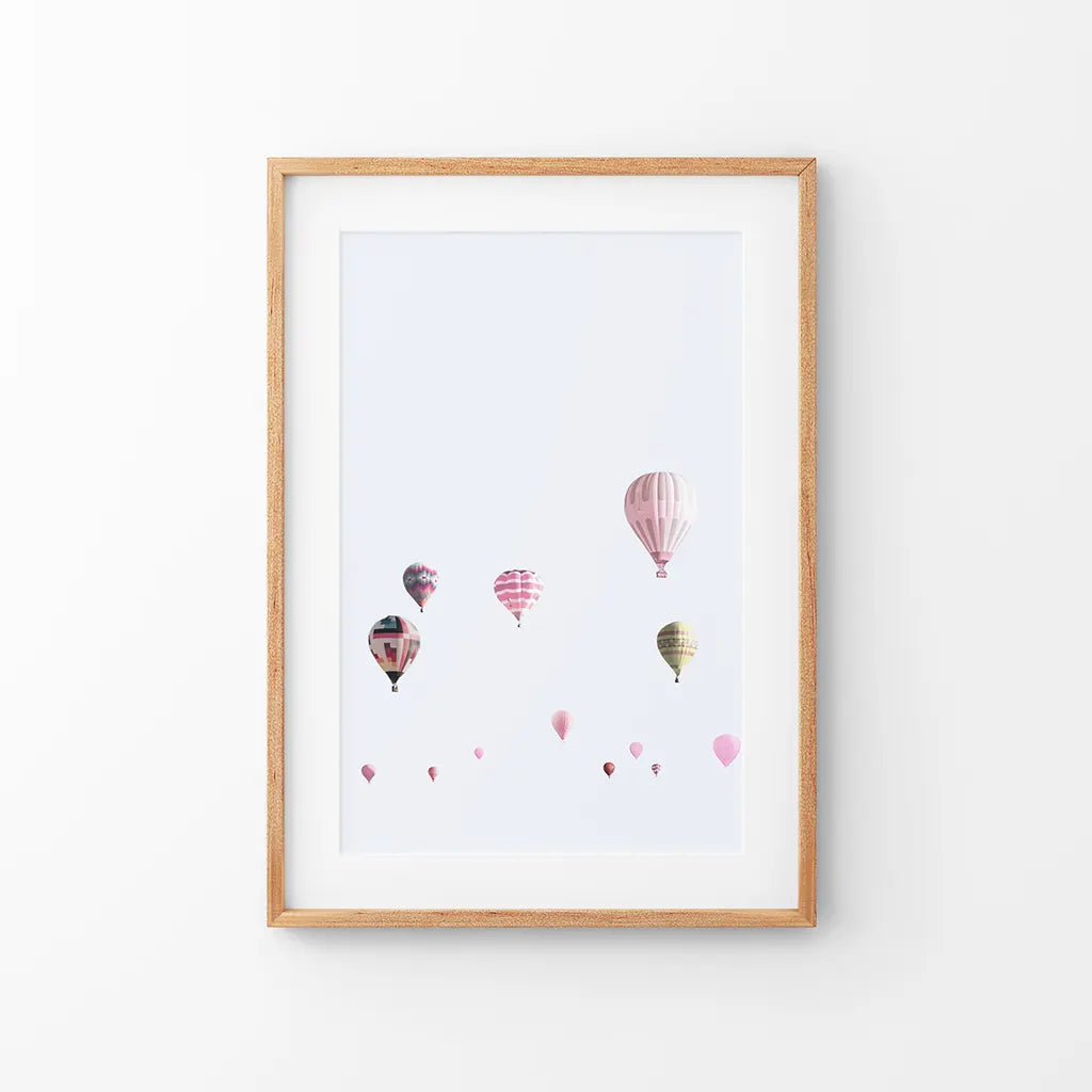Pink Air Balloons Print. Kid&