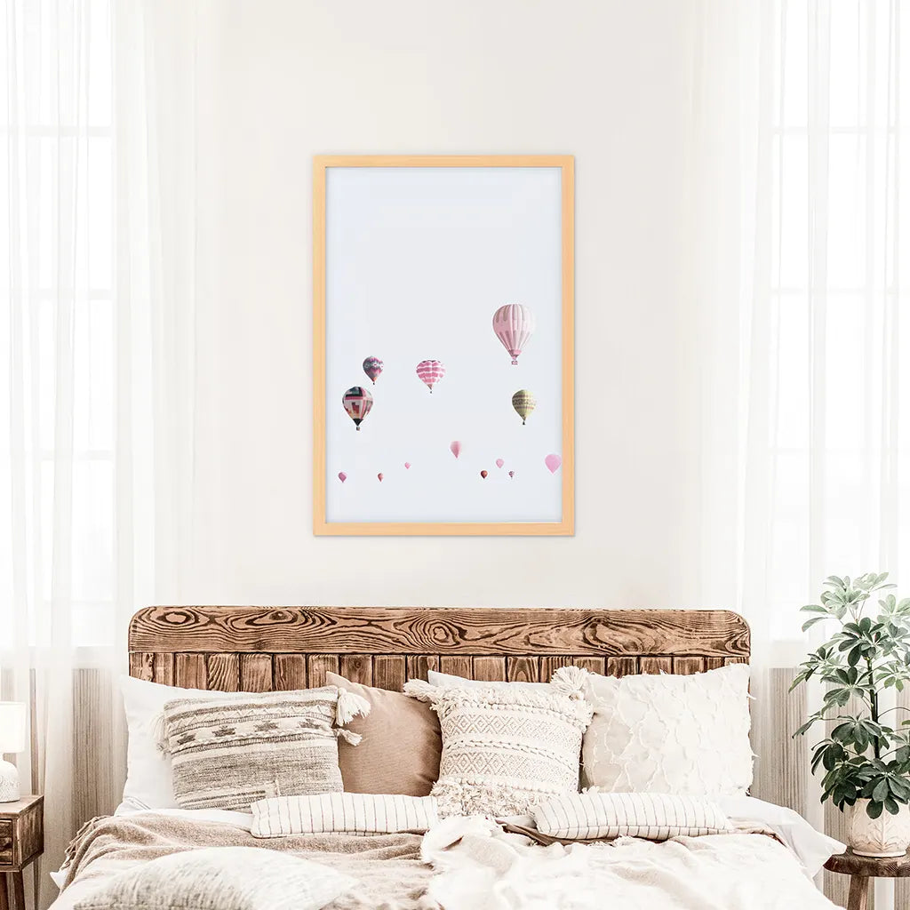 Pink Air Balloons Print. Kid&