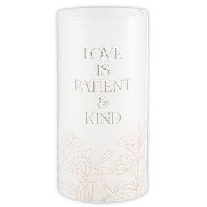 LED Candle - Medium - Love is Patient