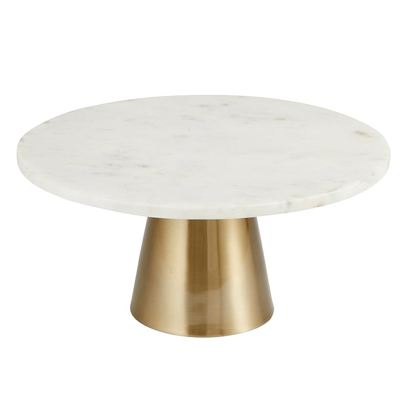 Brass and Marble Cake Stand