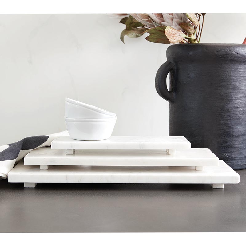 Medium White Marble Tray