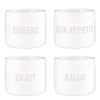 Ceramic Napkin Rings - Bon Appetit - Set of 4