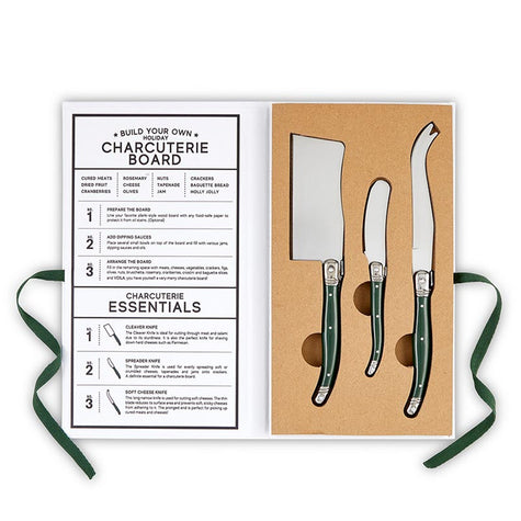 Green Charcuterie Knives Book Box