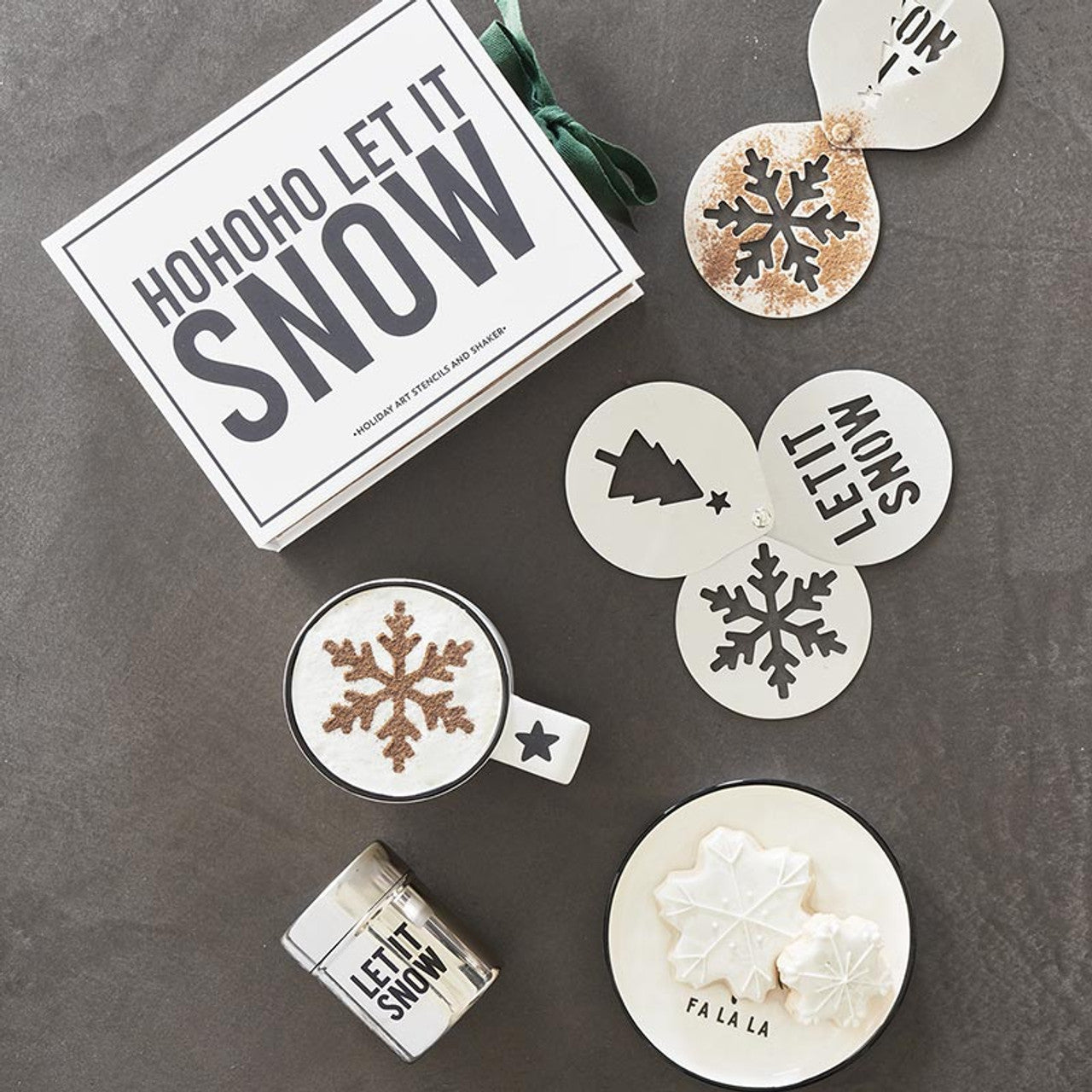 Holiday Stencils & Shaker Book Box - Let it Snow