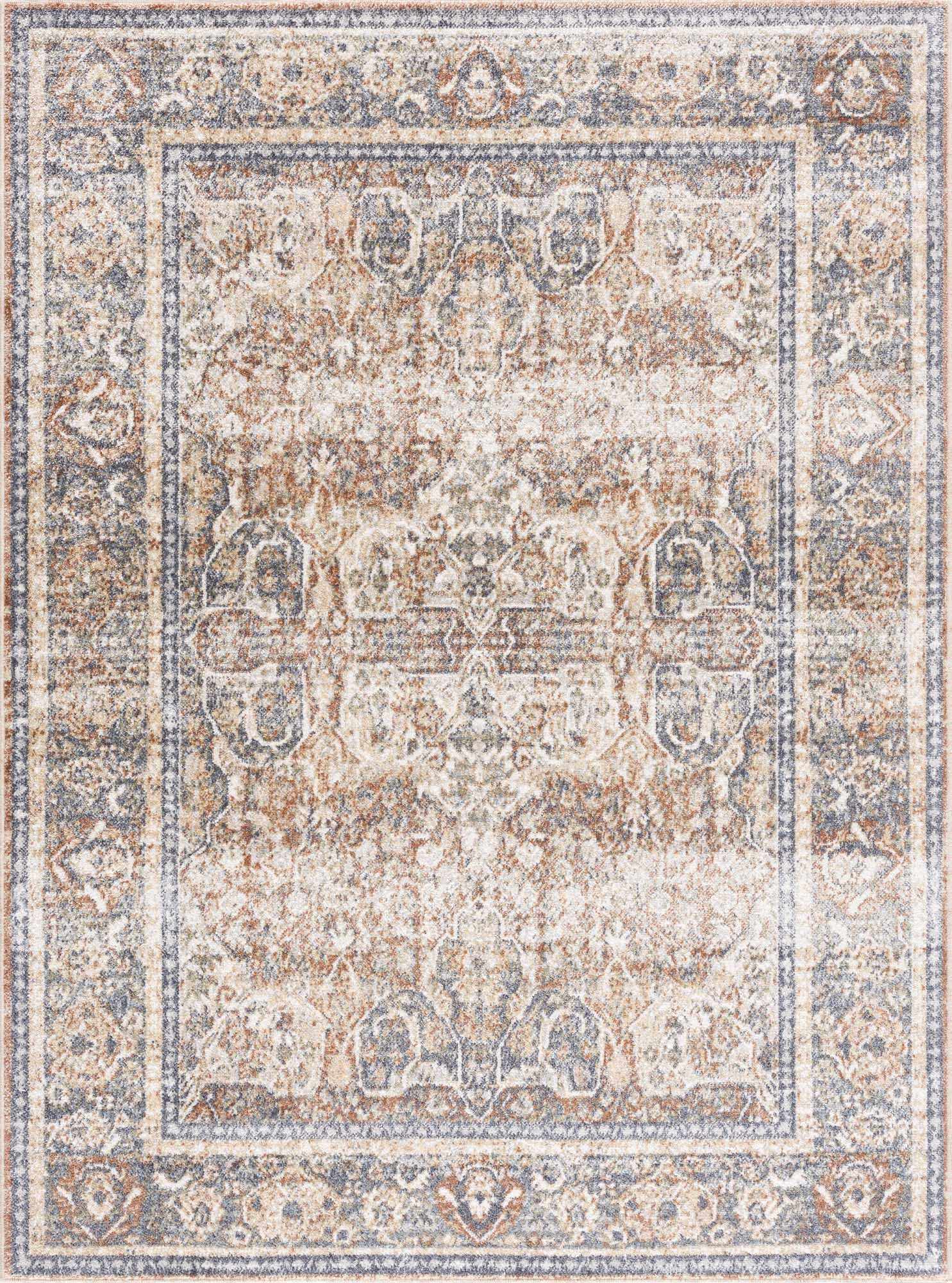 Arias Blue Flat Pile Washable Rug