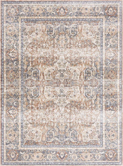 Arias Blue Flat Pile Washable Rug