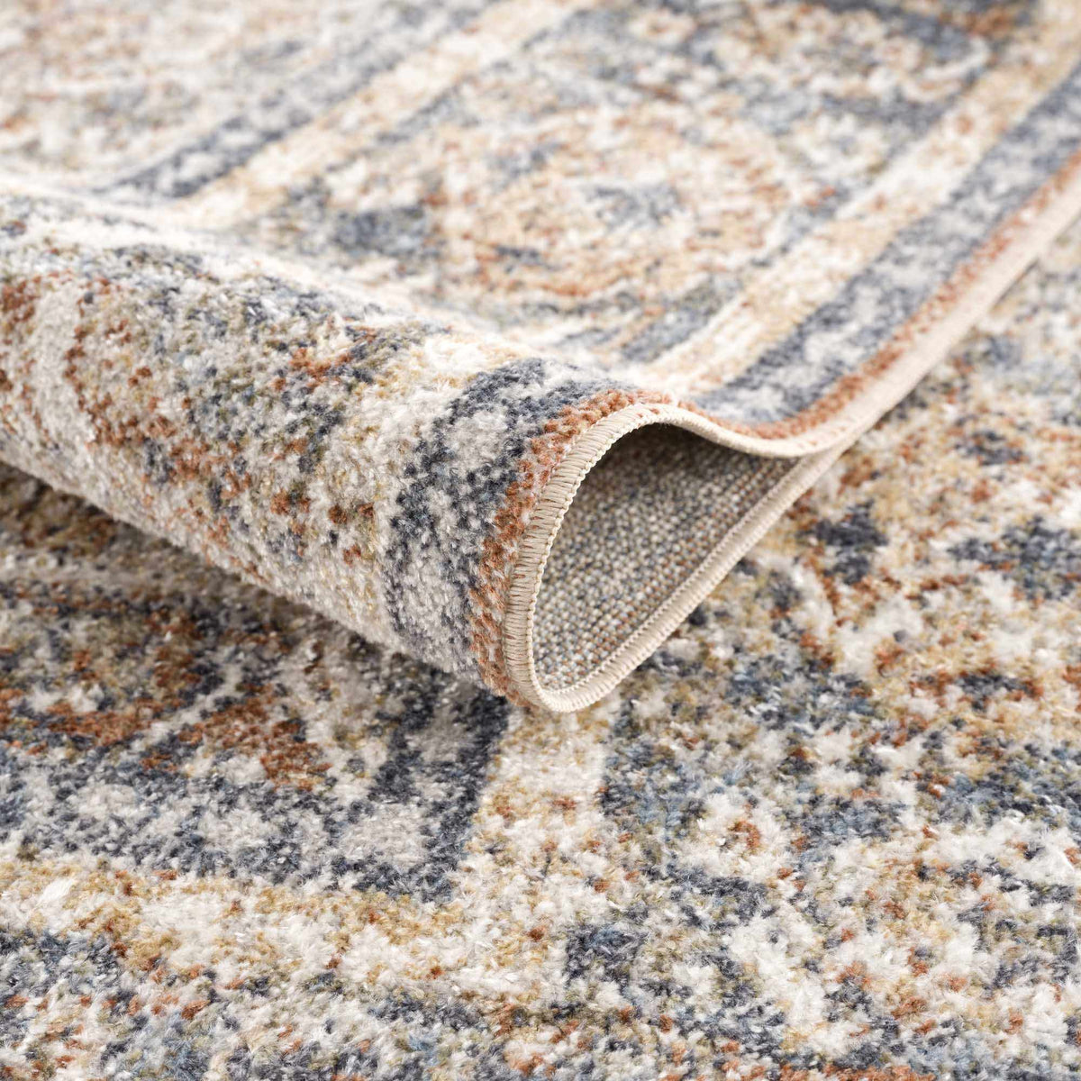 Arias Blue Flat Pile Washable Rug