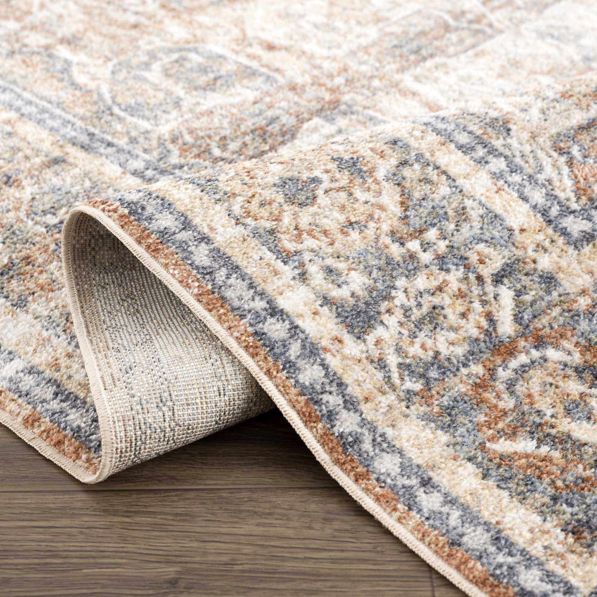 Arias Blue Flat Pile Washable Rug