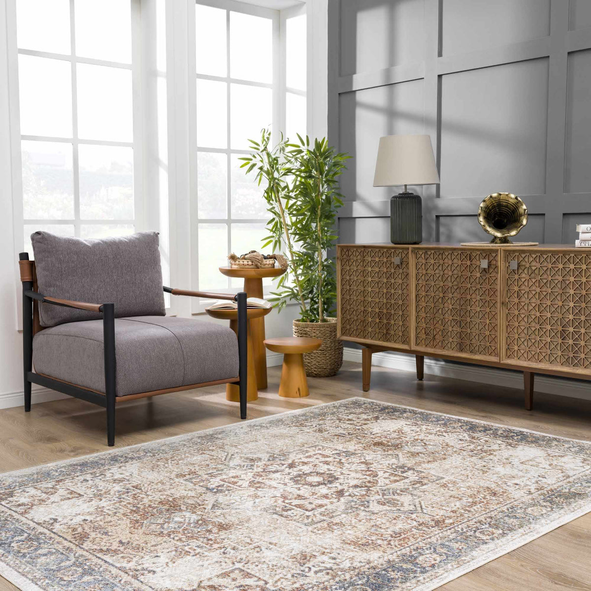 Heritage Style Flat Pile Washable Rug