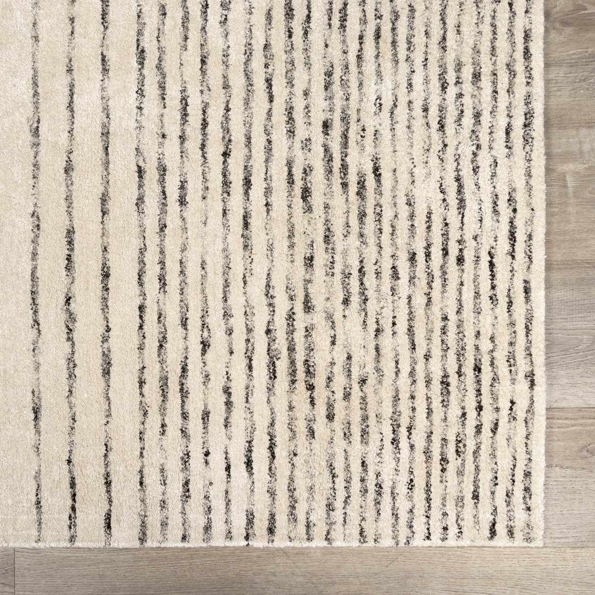 Ellisburg Striped Cream Faux Silk Rug - Clearance