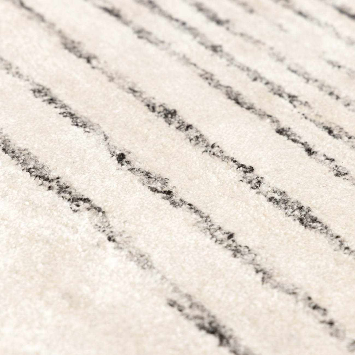 Ellisburg Striped Cream Faux Silk Rug - Clearance