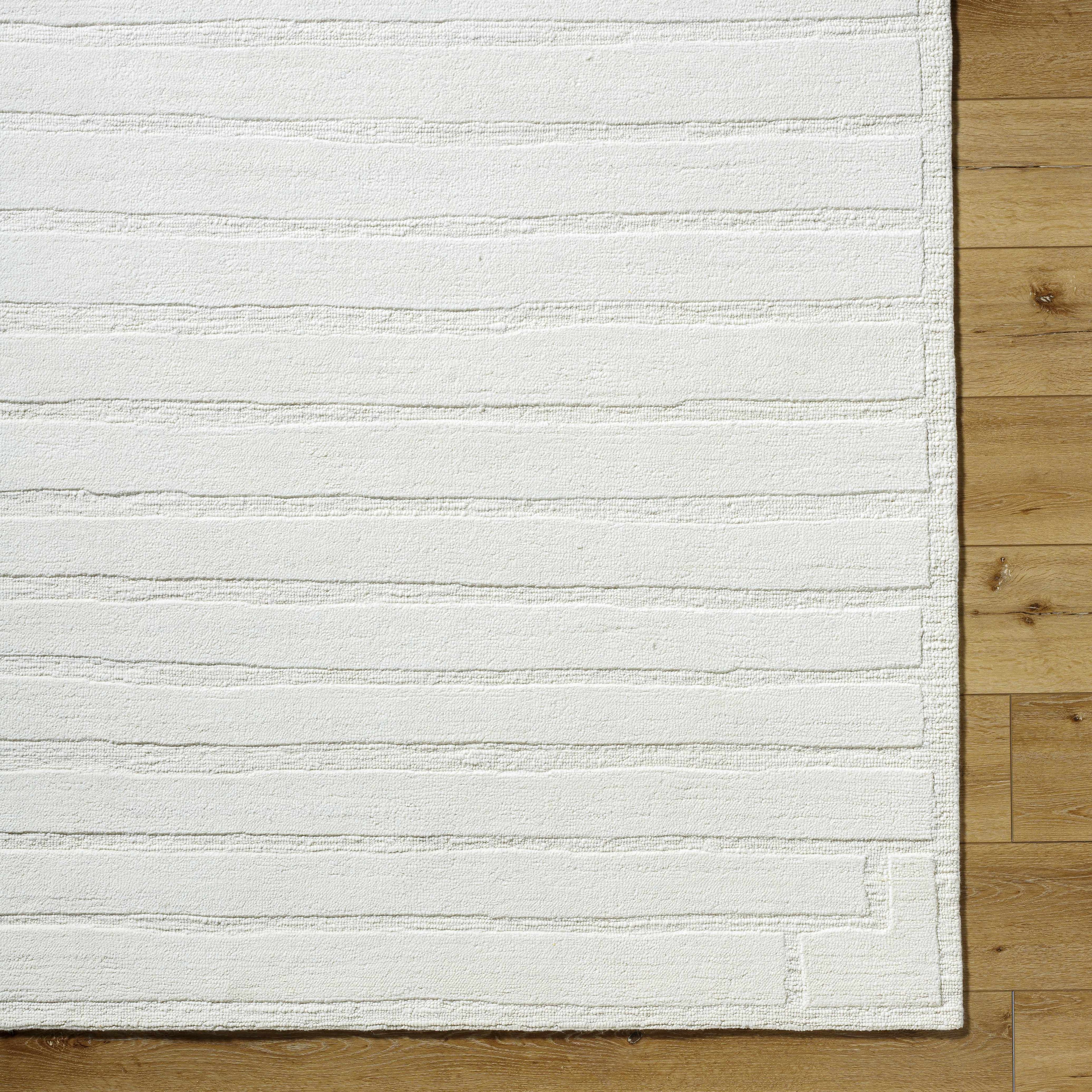 Aurex Cream Stepped Arch Art Deco Wool Handmade Area Rug - Clearance