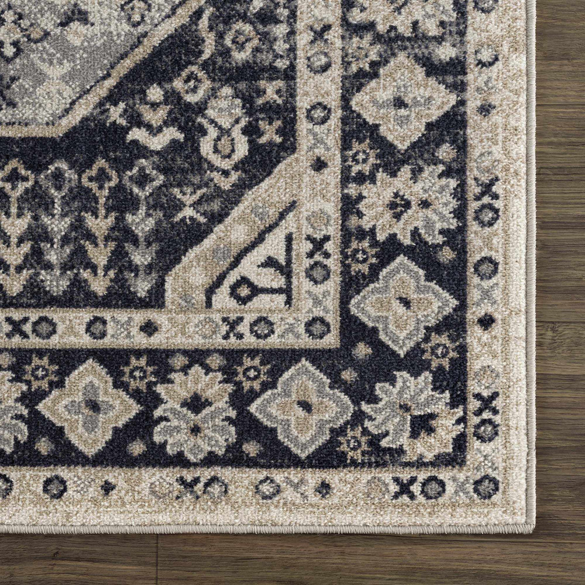 Cabacungan Cream &amp; Gray Washable Area Rug