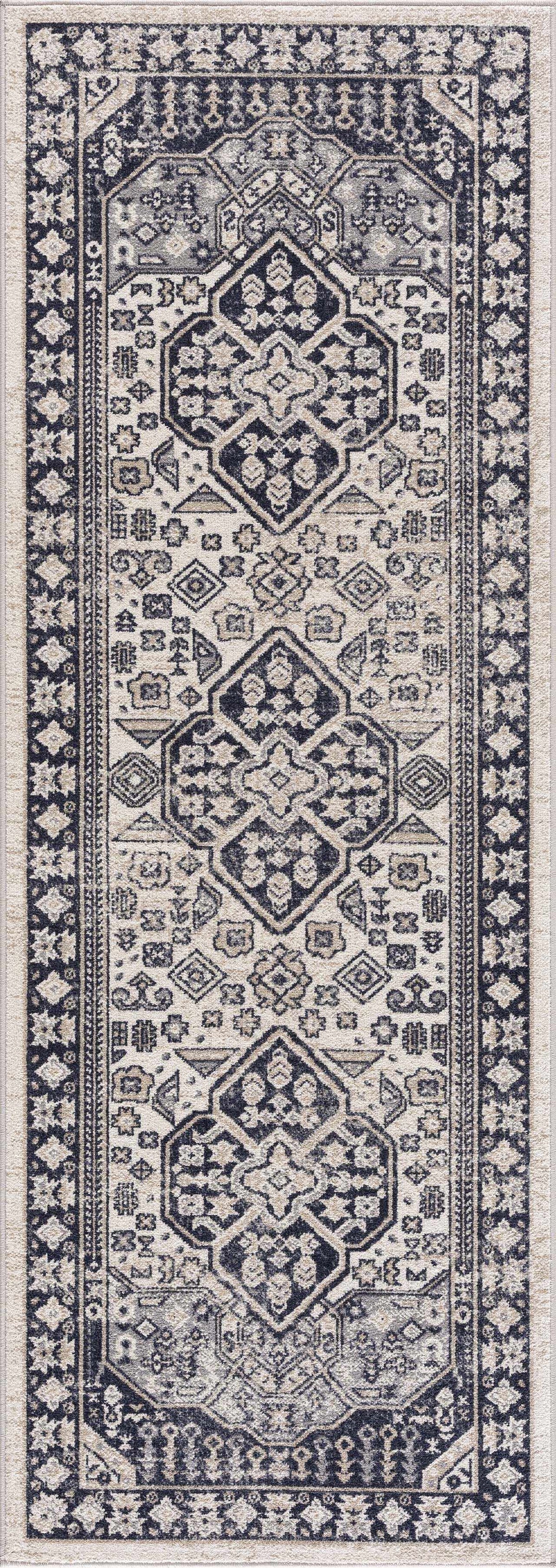 Cabacungan Cream &amp; Gray Washable Area Rug