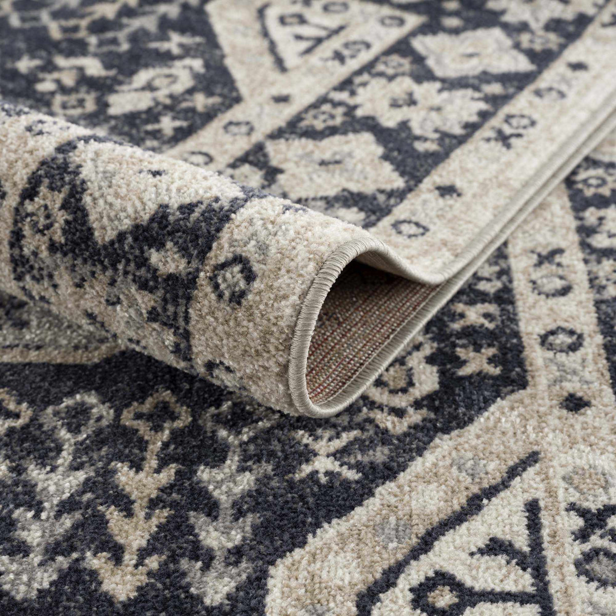 Cabacungan Cream &amp; Gray Washable Area Rug