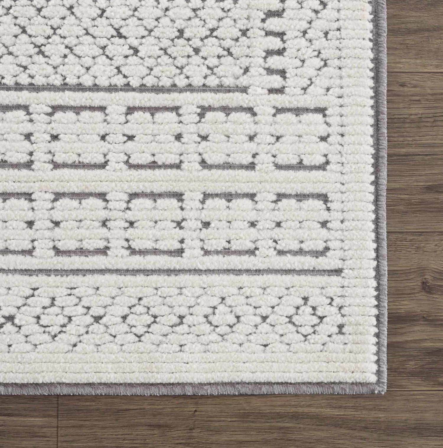 Bahar Cream &amp; Gray Washable Area Rug - Limited Edition