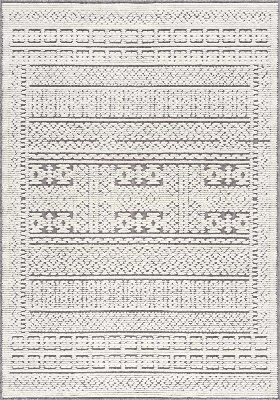 Bahar Cream &amp; Gray Washable Area Rug - Limited Edition