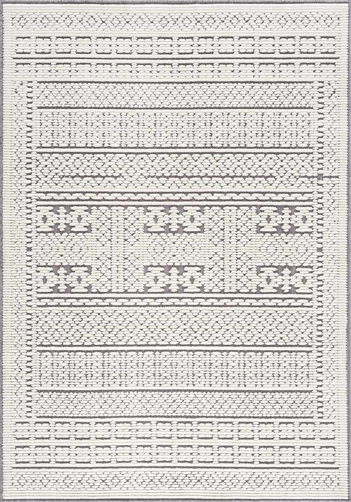 Bahar Cream &amp; Gray Washable Area Rug - Limited Edition