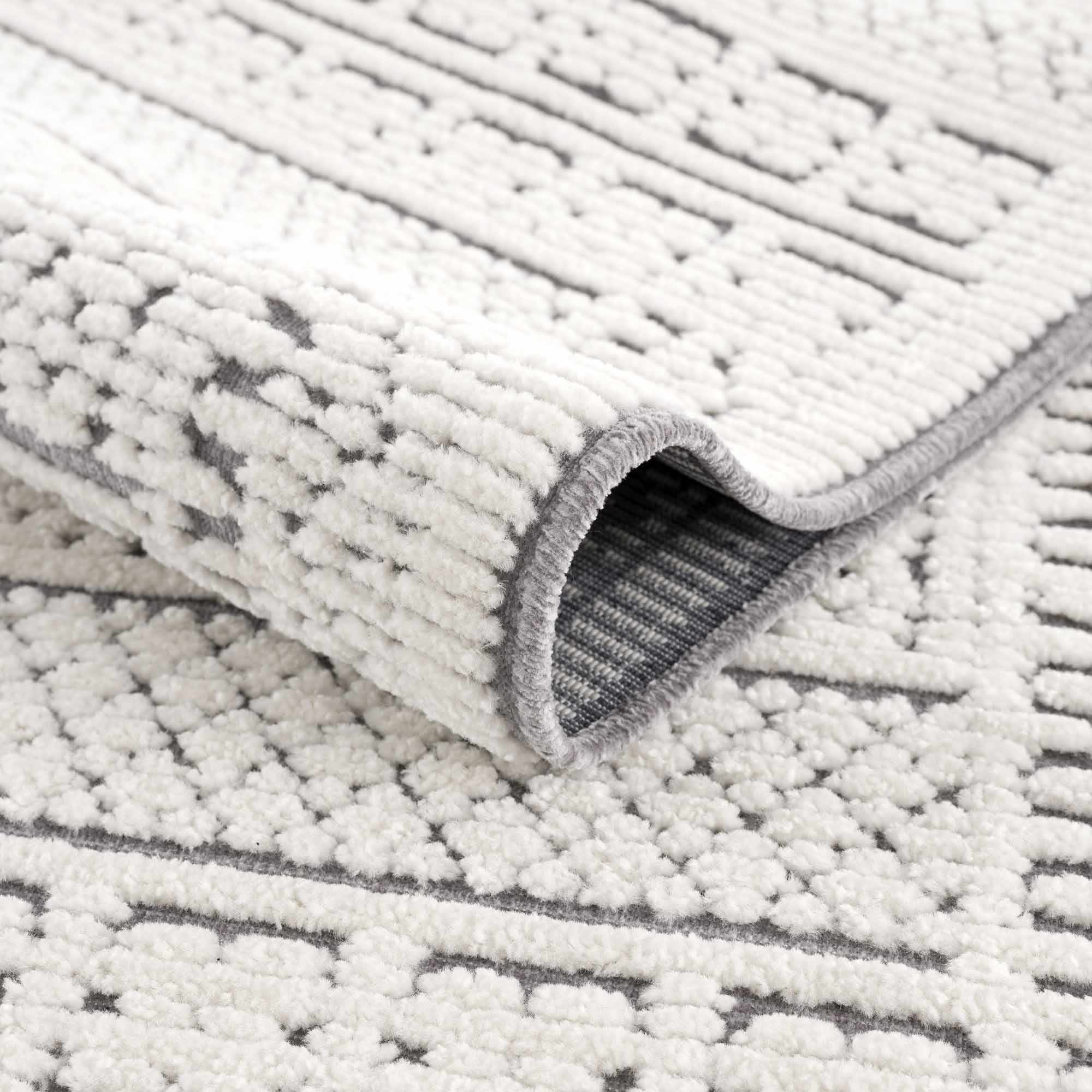 Bahar Cream &amp; Gray Washable Area Rug - Limited Edition